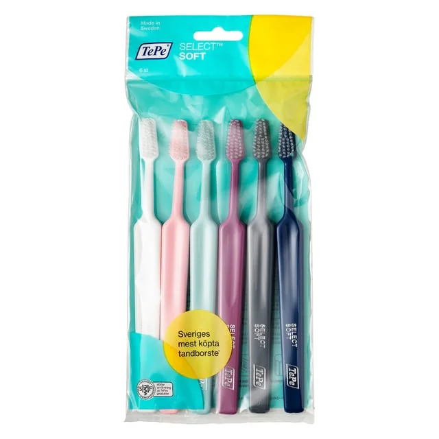TePe Select Soft Tandborste 6-pack i olika färger