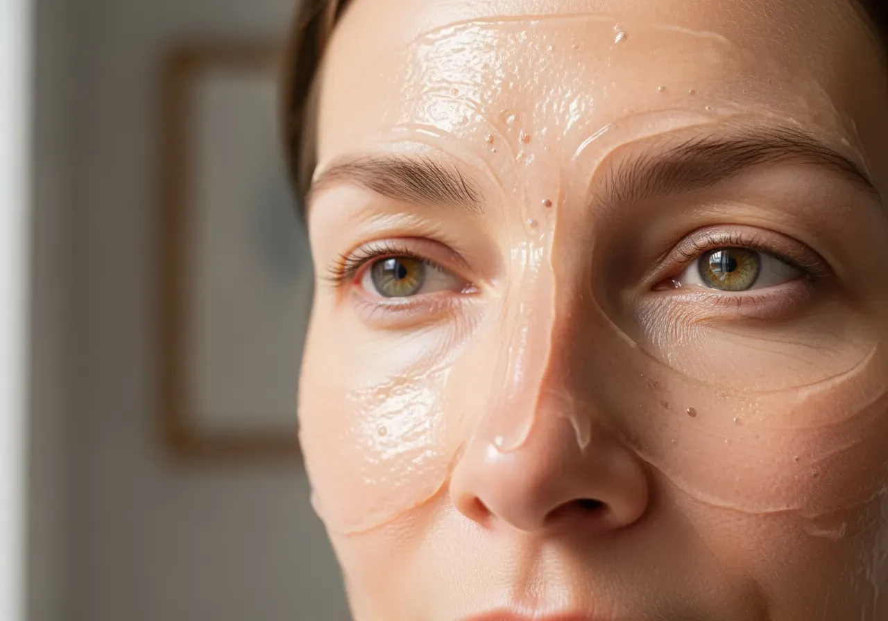 Fuktlås med hyaluronsyra i ansiktet