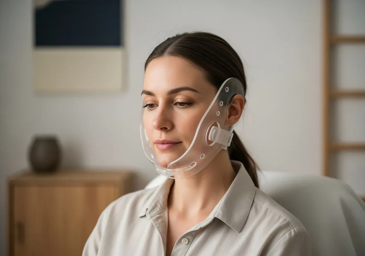 Kvinna med bettskena