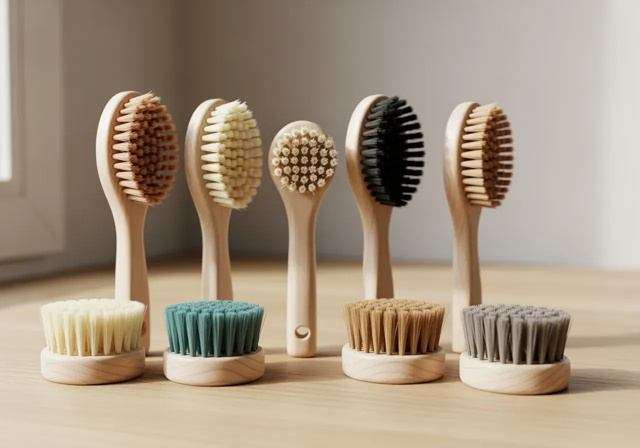 Matcha färg på borsthuvuden