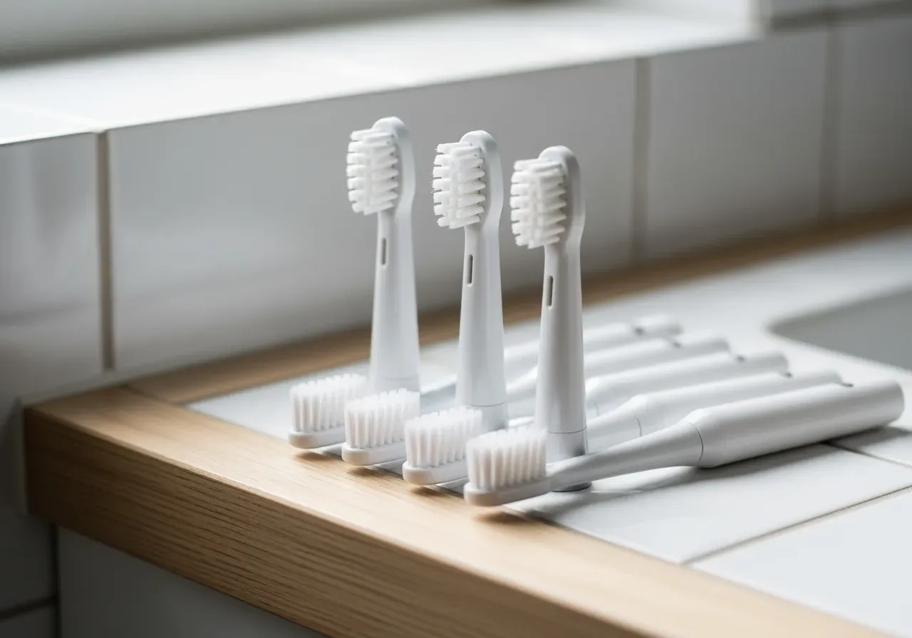 Vitgörande borsthuvuden för eltandborste