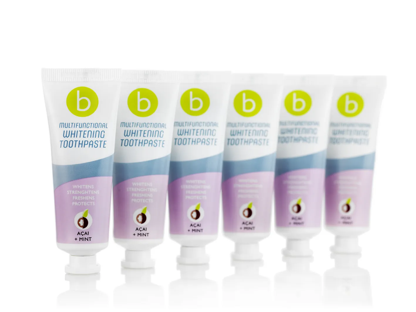 Multifunctional Whitening Tandkräm Acai + Mint 75ml 6-pack