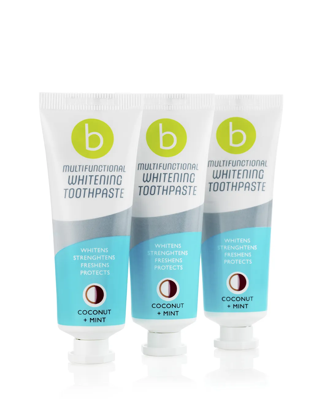 Multifunctional Whitening Tandkräm Kokos + Mint 75ml 3-pack