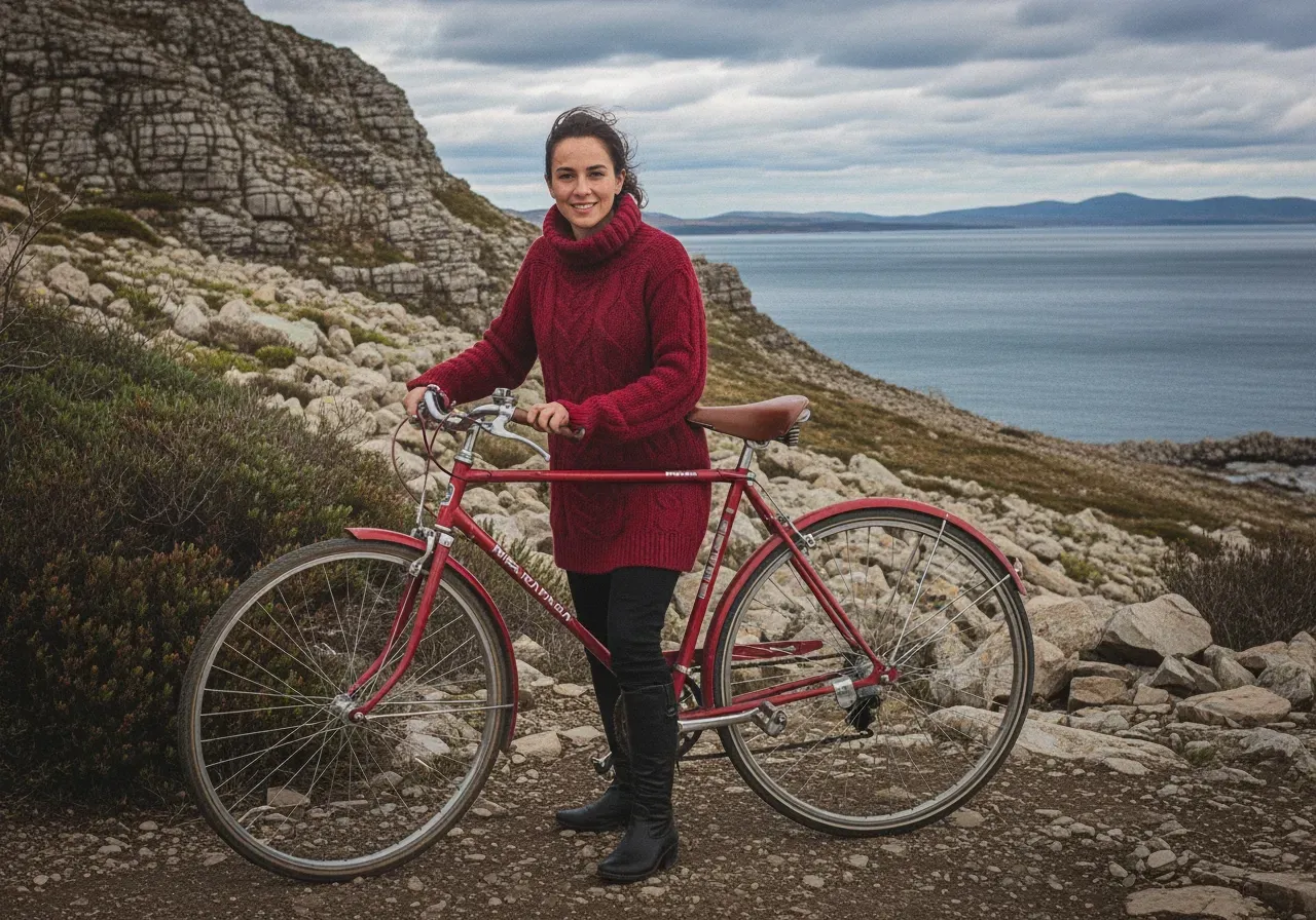 Kvinna visar vita tänder